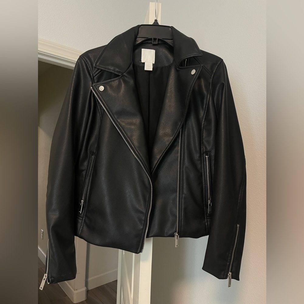 Black Leather H&M Jacket size Medium